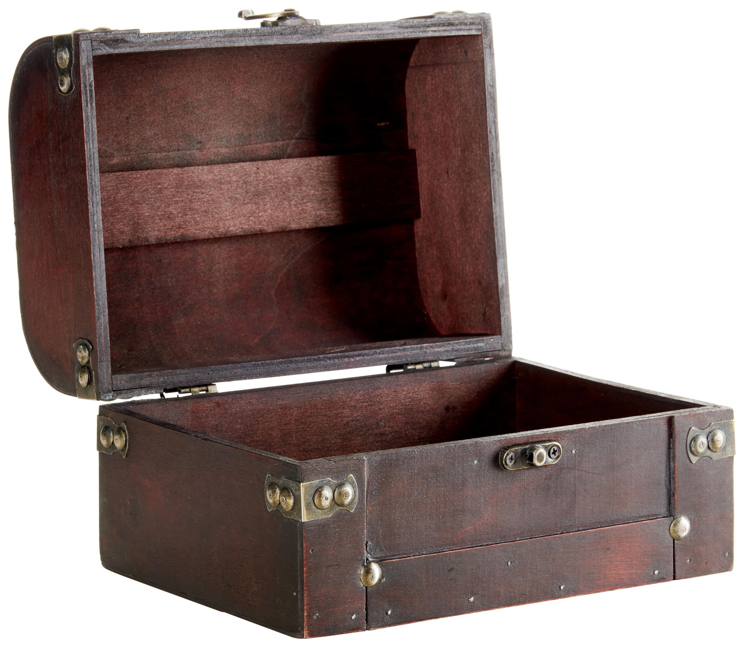 DEKOBOX    20/14/12,5 cm  - Schwarz/Braun, LIFESTYLE, Leder/Holzwerkstoff (20/14/12,5cm) - Ambia Home