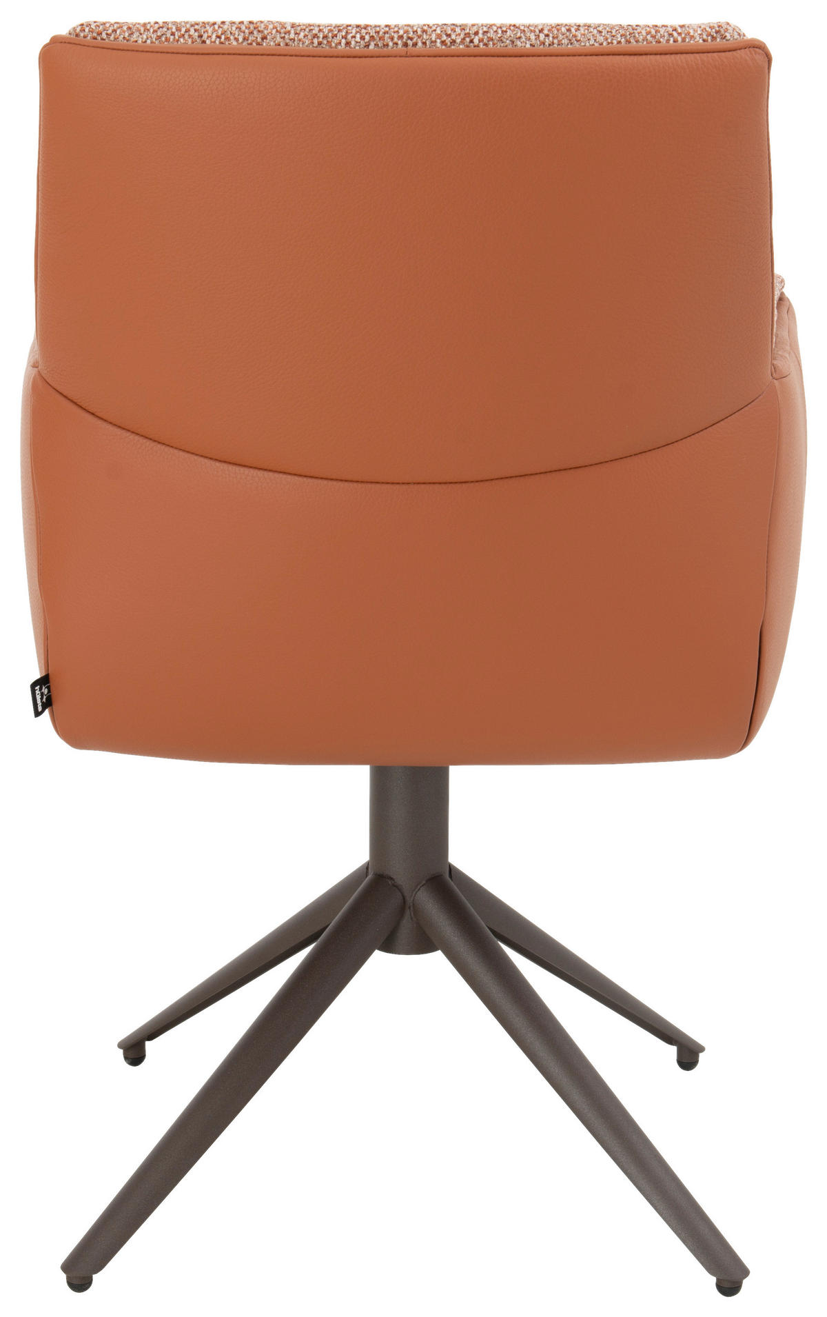 ARMLEHNSTUHL  Sitzfläche 360° drehbar, Stoff-/Lederauswahl Mikrofaser Echtleder  Rotbraun, Cognac  - Rotbraun/Cognac, Design, Leder/Textil (60/90/69cm) - hülsta