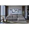 ECKSOFA Grau Chenille  inkl. Zierkissen, Rückenkissen, Nierenkissen, Bettkasten, Schlaffunktion, Rücken echt, Liegefläche im Originalstoff  - Grau, KONVENTIONELL, Kunststoff/Textil (293/205cm) - Carryhome