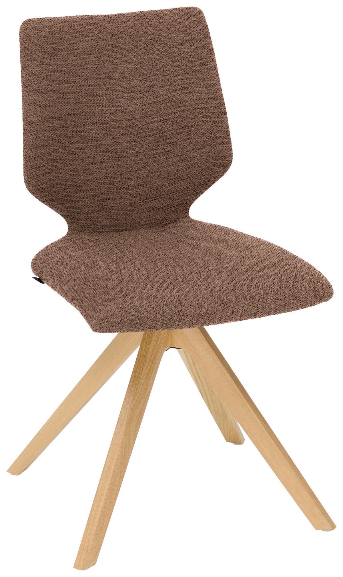 STUHL Struktur  - Eichefarben/Altrosa, Design, Holz/Textil (50/92/64cm) - Venjakob