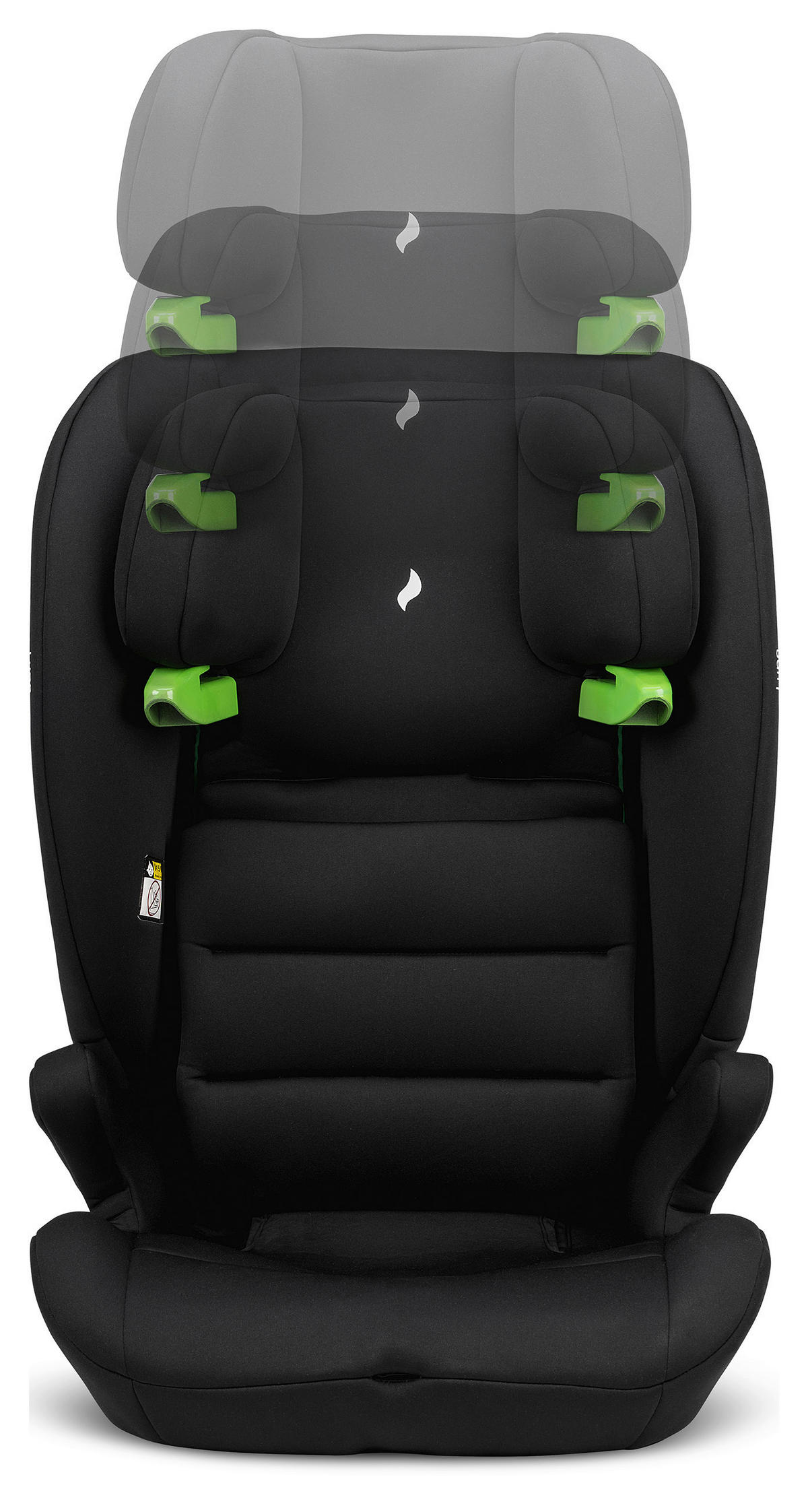 KINDERAUTOSITZ Lupo I-Size Black  - Schwarz, Basics, Kunststoff/Textil (44/62/48cm) - Osann