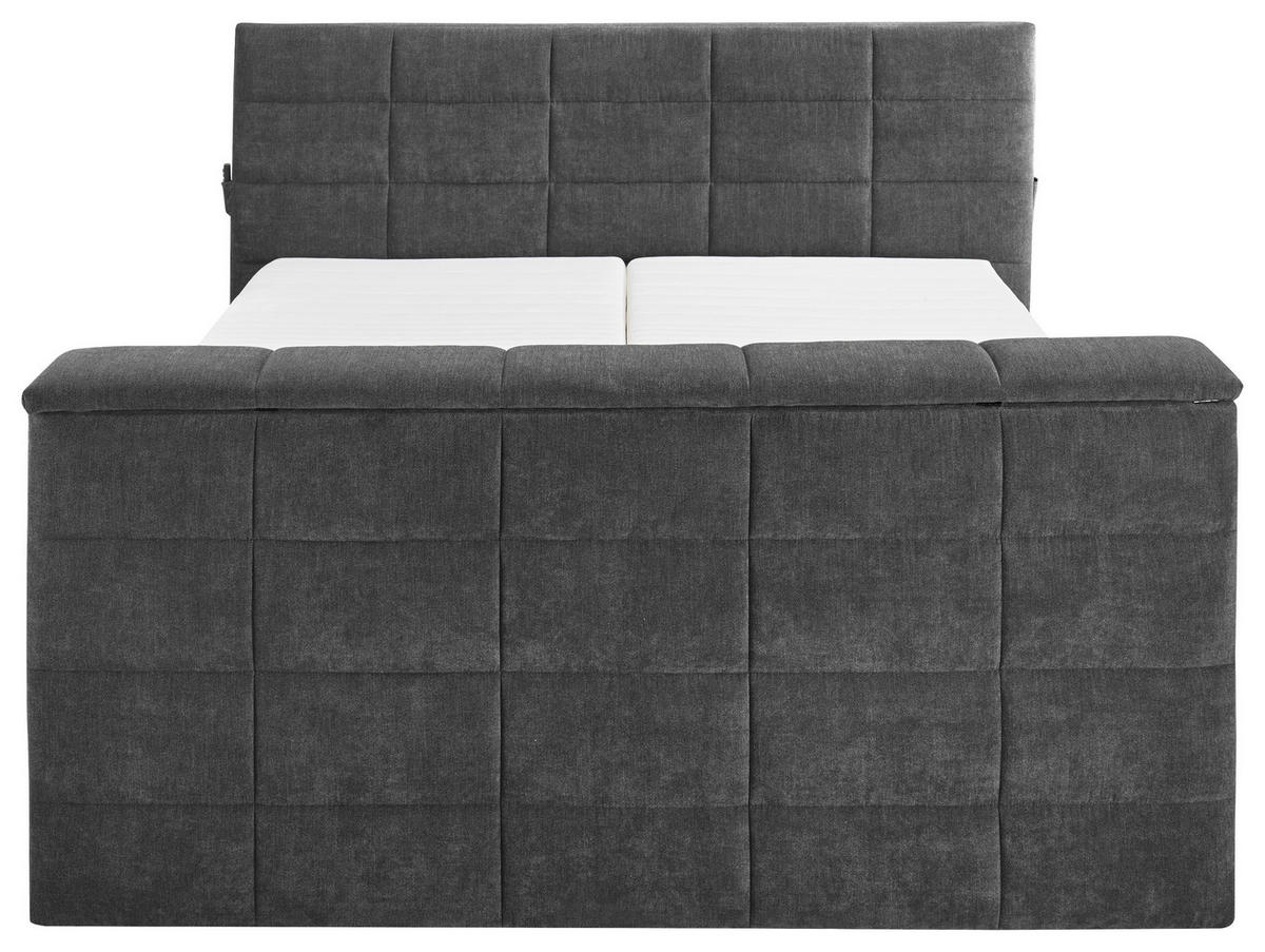 BOXSPRING-ÁGY 180/200 cm  antracit  - antracit, Konventionell, textil (180/200cm) - Carryhome