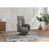 DREHSTUHL Mokka  - Schwarz/Mokka, MODERN, Leder/Metall (75/112/82cm) - Sit & More