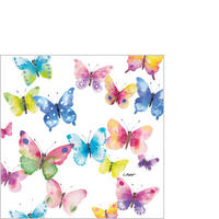 SERVIETTE    - Multicolor, Natur, Papier (12,5/12,5cm) - PPD