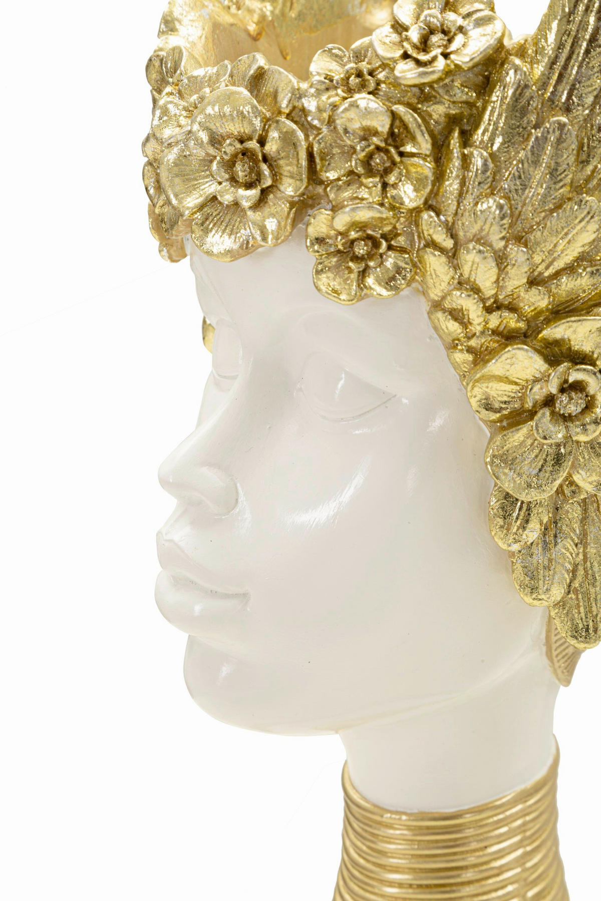 SKULPTUR - Goldfarben/Weiß, Basics, Kunststoff (17.5/38/17cm)