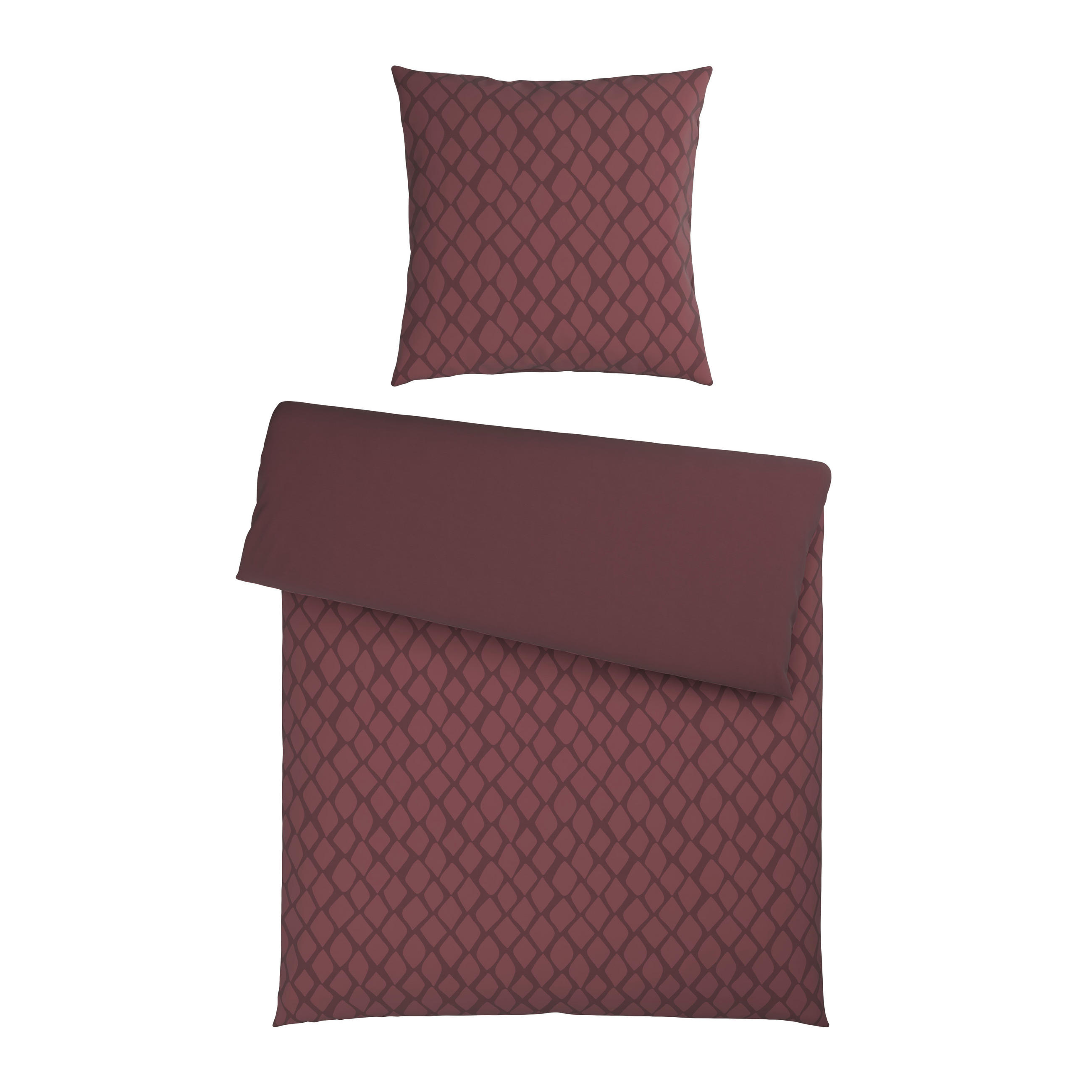 WENDEBETTWÄSCHE SNAKO Satin 135/200 cm  - Kirschrot, Design, Textil (135/200cm) - Dieter Knoll