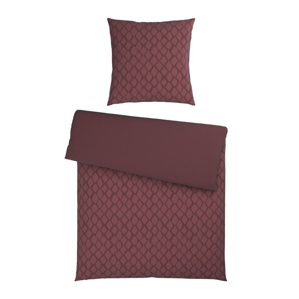 WENDEBETTWÄSCHE SNAKO Satin 135/200 cm  - Kirschrot, Design, Textil (135/200cm) - Dieter Knoll
