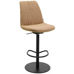 BARHOCKER in Metall, Textil Braun, Orange  - Schwarz/Braun, Design, Textil/Metall (59/115,5-126/39cm) - Johann Jakob