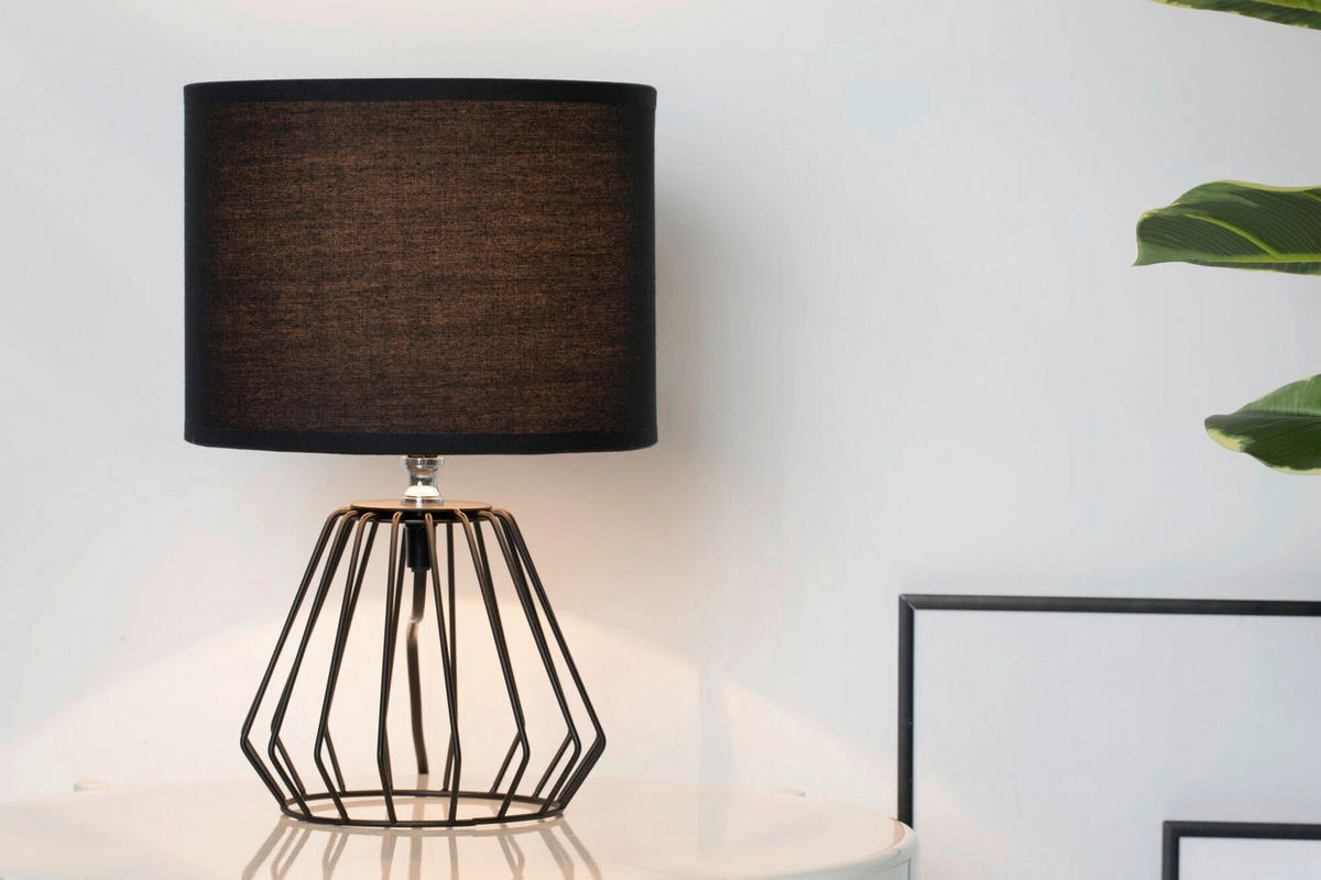 LED-TISCHLEUCHTE Shiny Diamond 20/30.5 cm  - Schwarz, Design, Kunststoff/Textil (20/30.5cm) - Paulmann