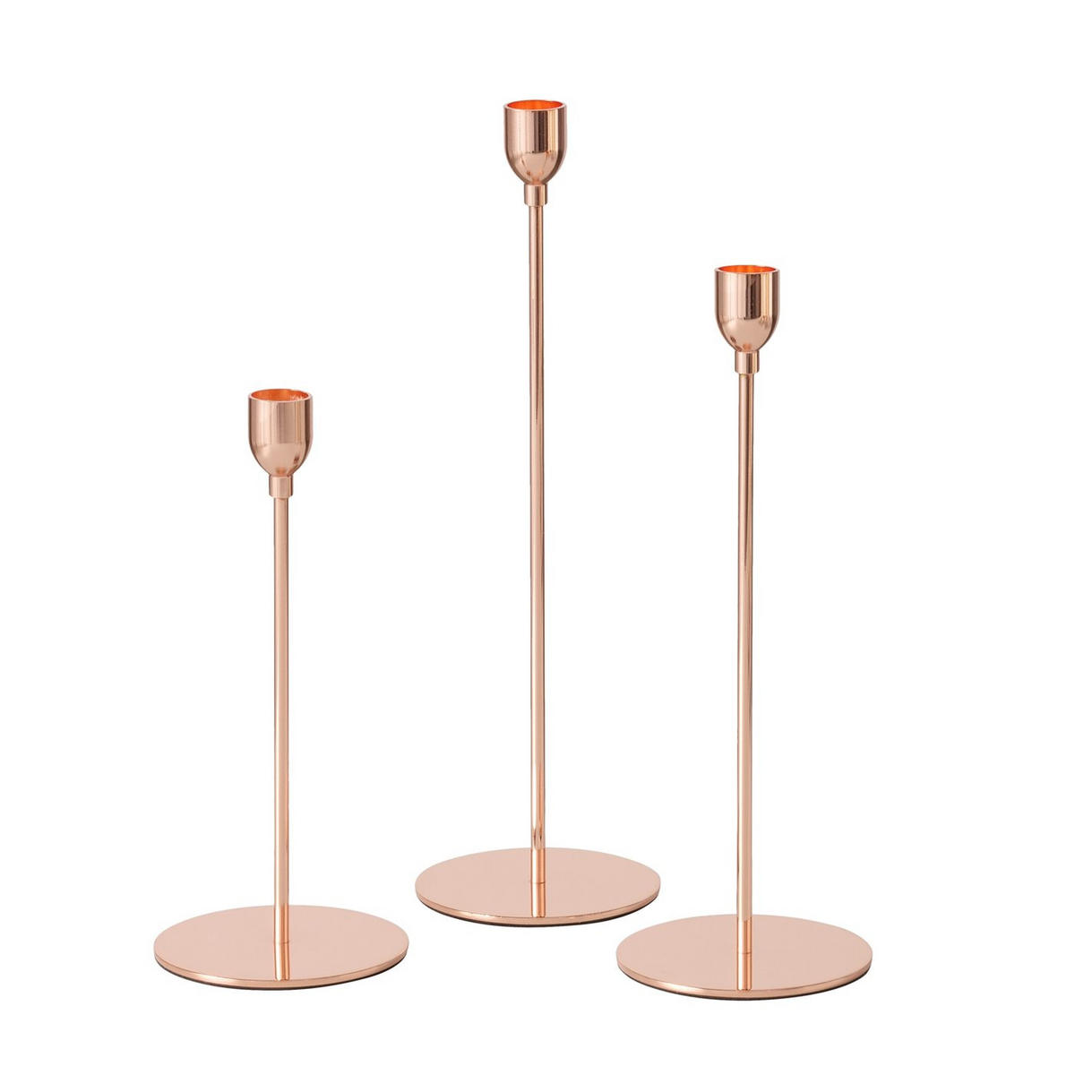KERZENHALTER - Roségold, Design, Metall (10/27,5cm)