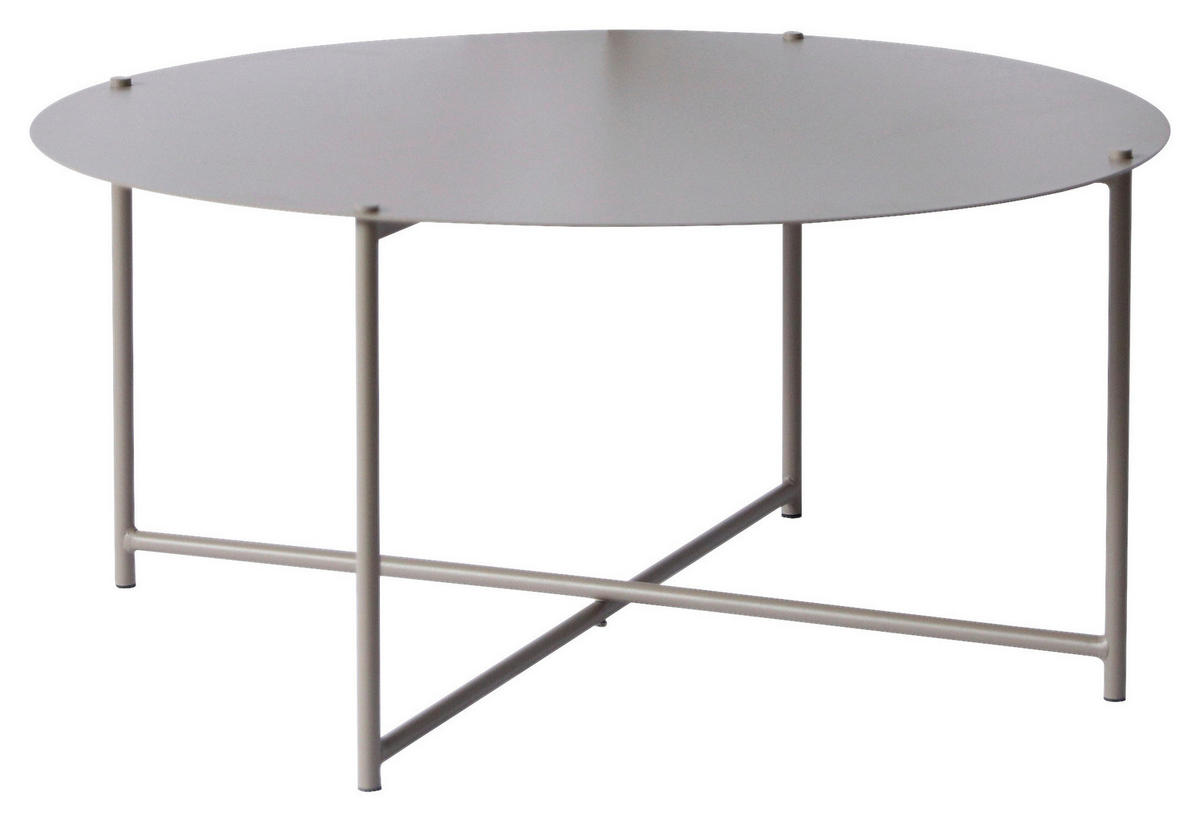COUCHTISCH 83/83/40 cm rund Taupe  - Taupe/Anthrazit, Design, Metall (83/83/40cm) - Xora