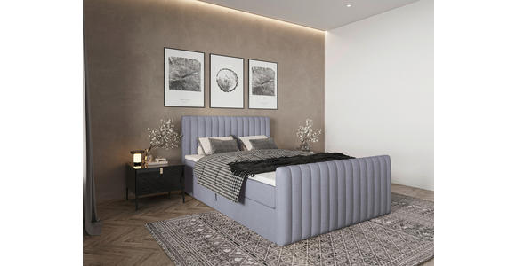 BOXBETT 140/200 cm  in Grau  - Schwarz/Grau, Basics, Kunststoff/Textil (140/200cm) - Carryhome