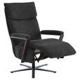 RELAXSESSEL in Textil Anthrazit  - Anthrazit/Schwarz, Design, Textil/Metall (68/117/85cm) - Cantus