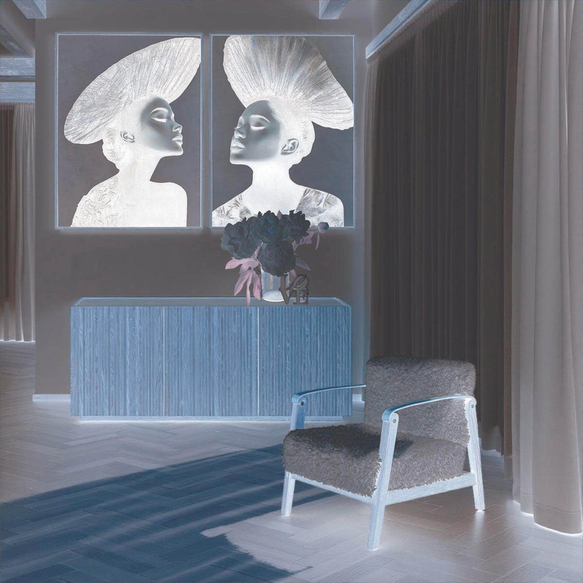 BILD Frauen  - Hellbraun/Braun, Design, Kunststoff/Textil (90/120/4cm) - Kare-Design