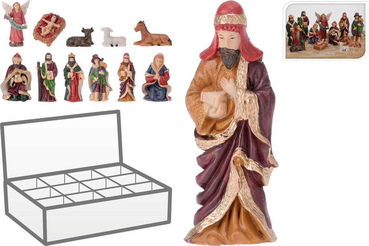 KRIPPENFIGUREN-SET - Multicolor, LIFESTYLE, Kunststoff (10cm)