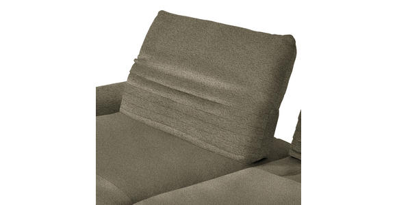 ECKSOFA  in Chenille Taupe  170-195/280 cm  - Taupe/Schwarz, Design, Textil/Metall (170-195/280cm) - Dieter Knoll