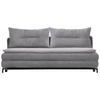 SCHLAFSOFA in Webstoff Hellgrau  - Hellgrau/Schwarz, MODERN, Textil/Metall (208/73/92/102cm) - Novel