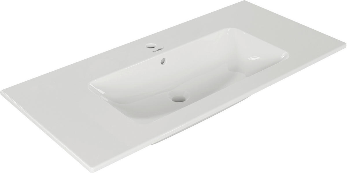 WASCHBECKEN 103/1,7/49 cm  - Weiß, Basics, Keramik (103/1,7/49cm) - Sadena