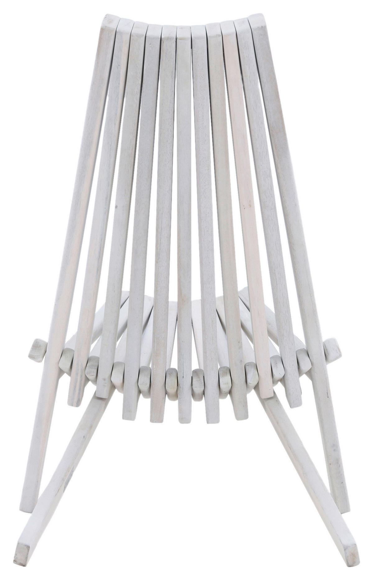 STRANDSTUHL Akazie Weiß  - Weiß, KONVENTIONELL, Holz (57/79/73cm) - Gardenson