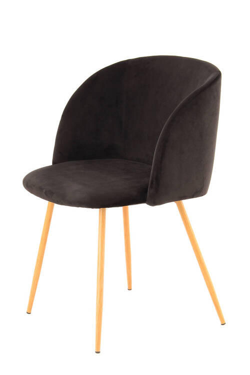 STUHL-SET 2 Stück  in Stahl  - Schwarz, Design, Kunststoff/Metall (54/84/56cm) - Kayoom