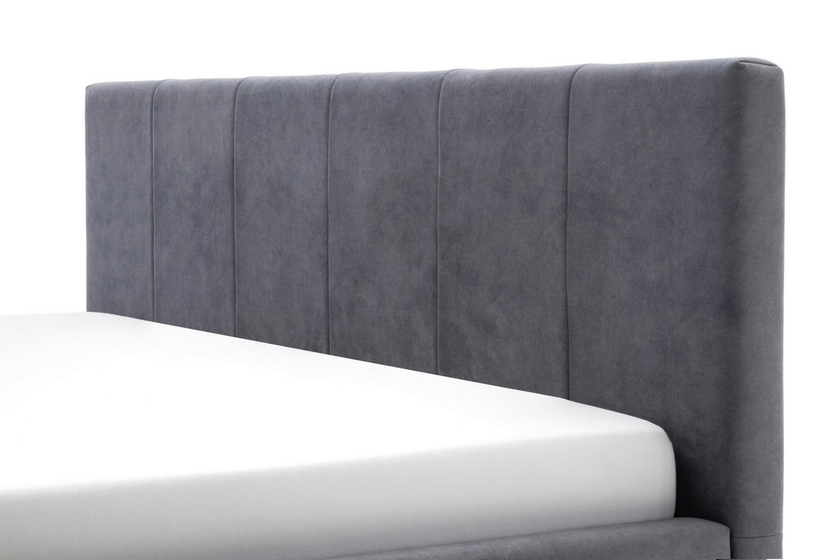 POLSTERBETT 160/200 cm  in Anthrazit  - Birkefarben/Anthrazit, Konventionell, Holz/Textil (160/200cm) - Boxxx