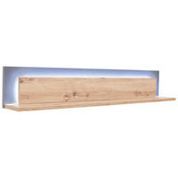 WANDBOARD ohne Beleuchtung, Anthrazit, Eichefarben  - Eichefarben/Anthrazit, Design, Holzwerkstoff (139/24/20cm) - Livetastic