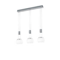 LED-HÄNGELEUCHTE 82/18/150 cm    - Weiss/Nickelfarben, Design, Glas/Metall (82/18/150cm) - Trio Leuchten