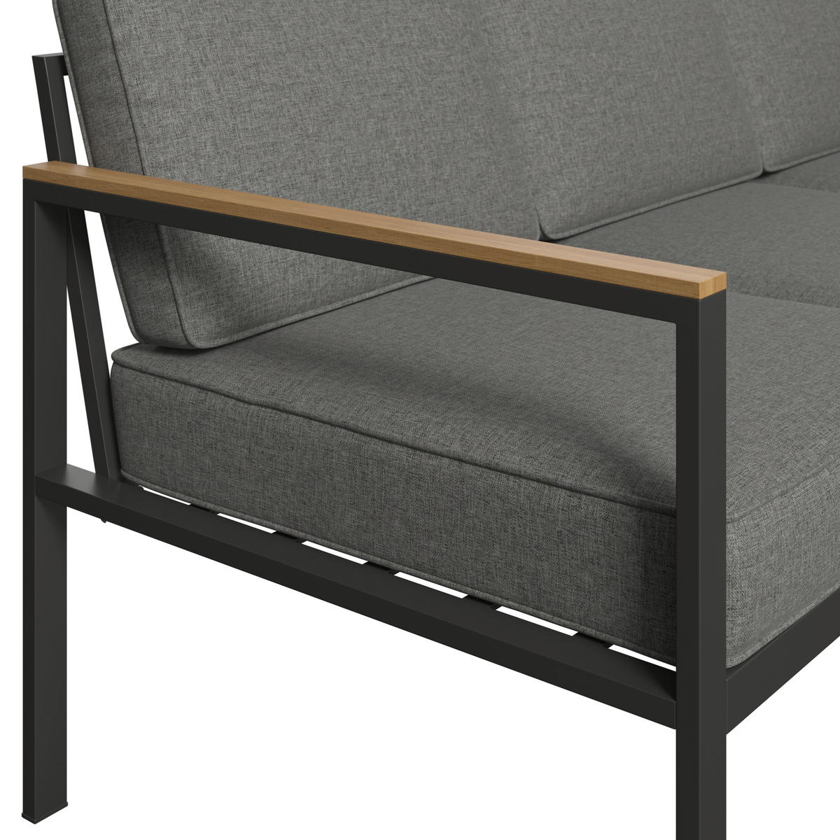 DINING-LOUNGESET   - Grau/Akaziefarben, Modern, Holz/Textil (260/205cm) - Ambia Garden