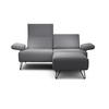 2-SITZER-SOFA in Chenille Anthrazit  - Anthrazit/Schwarz, Design, Textil/Metall (164-194/85/86-94cm) - SENSOO