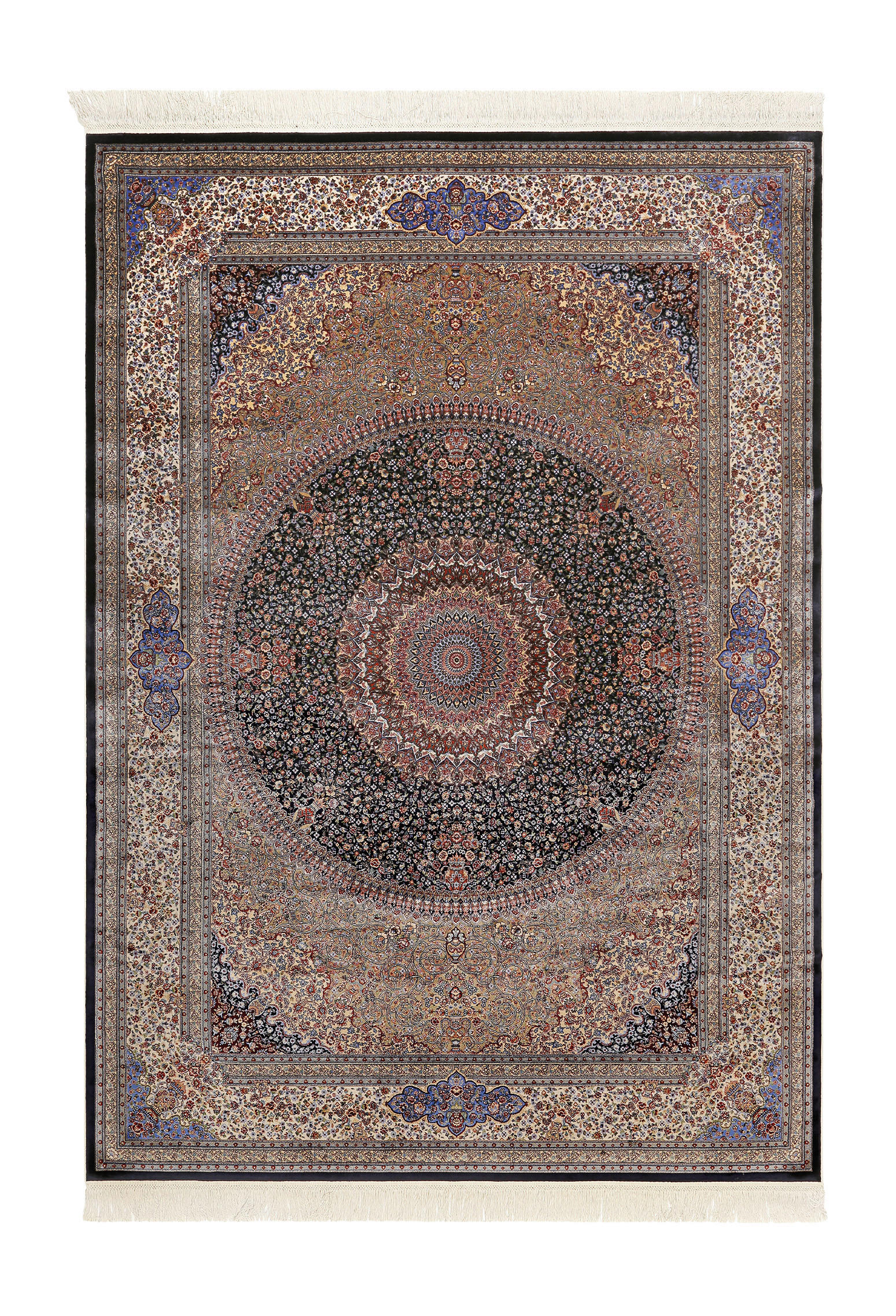 Wecon Home Webteppich Täbriz Blau, Braun, Beige 200x290 cm