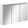 SPIEGELSCHRANK 110/68,3/16 cm  - Alufarben/Weiß, MODERN, Glas/Holzwerkstoff (110/68,3/16cm) - Voleo
