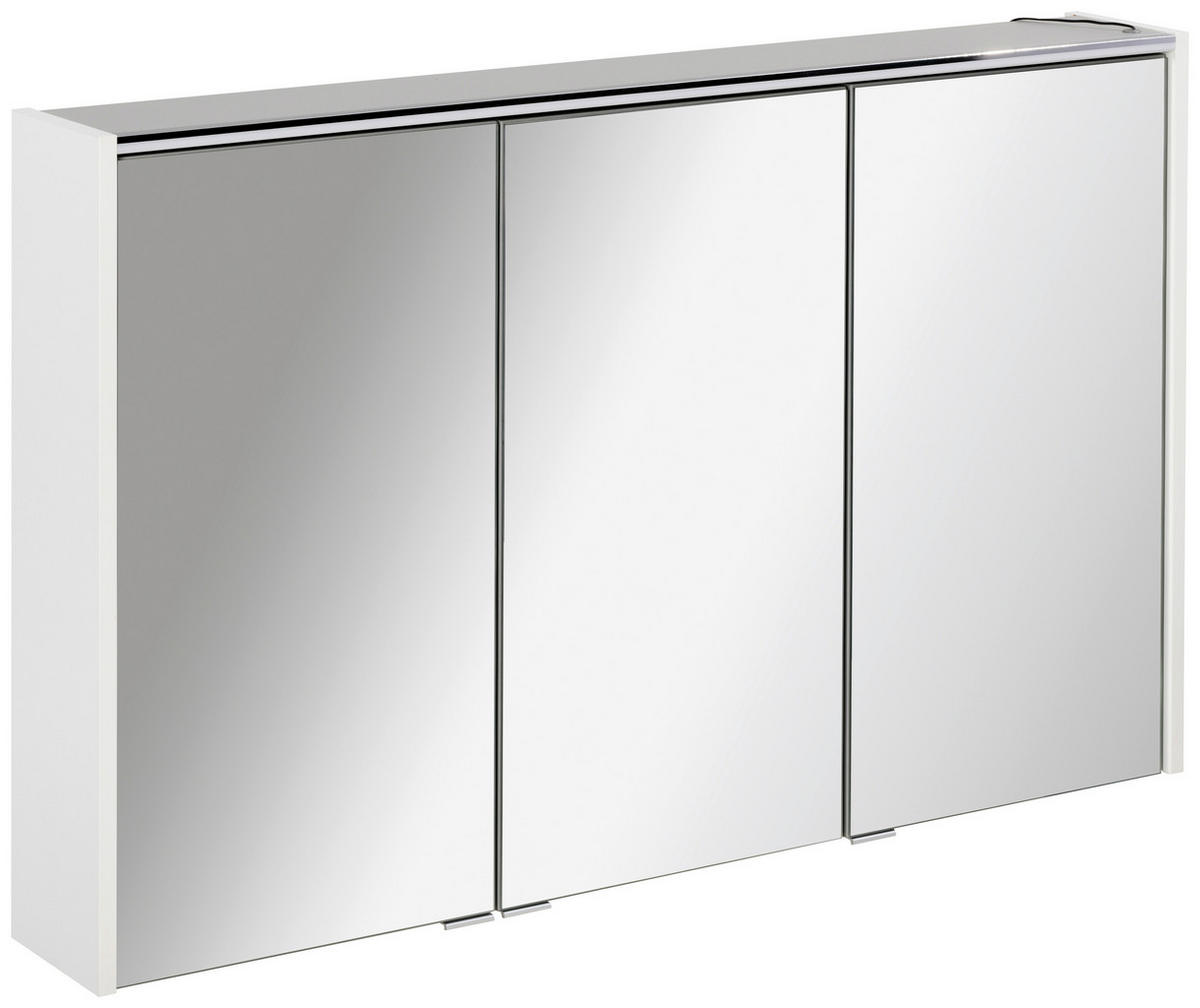 SPIEGELSCHRANK 110/68,3/16 cm  - Alufarben/Weiß, MODERN, Glas/Holzwerkstoff (110/68,3/16cm) - Voleo