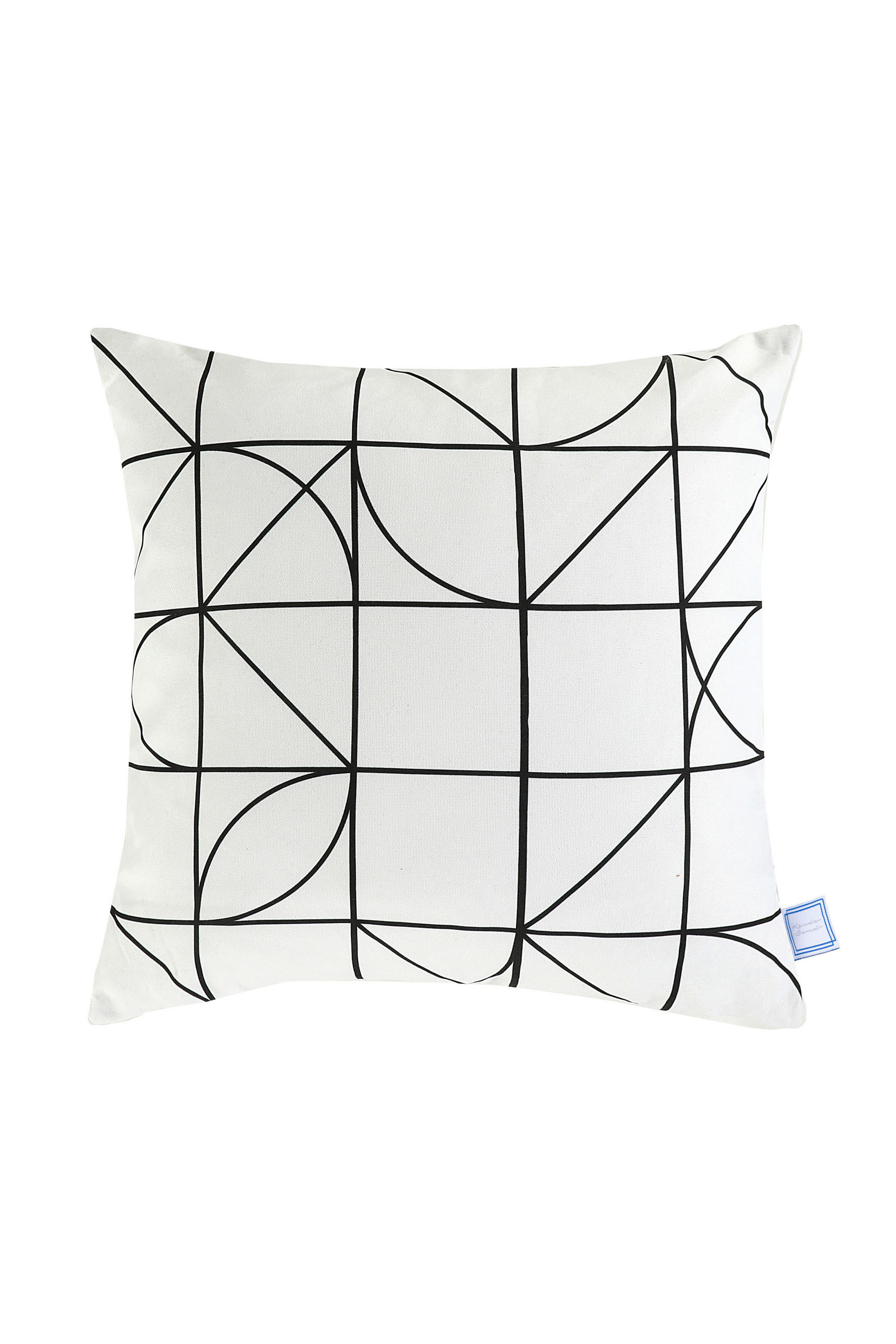ZIERKISSEN 45/45 cm  - Schwarz/Weiß, Basics, Textil (45/45cm) - Kayoom