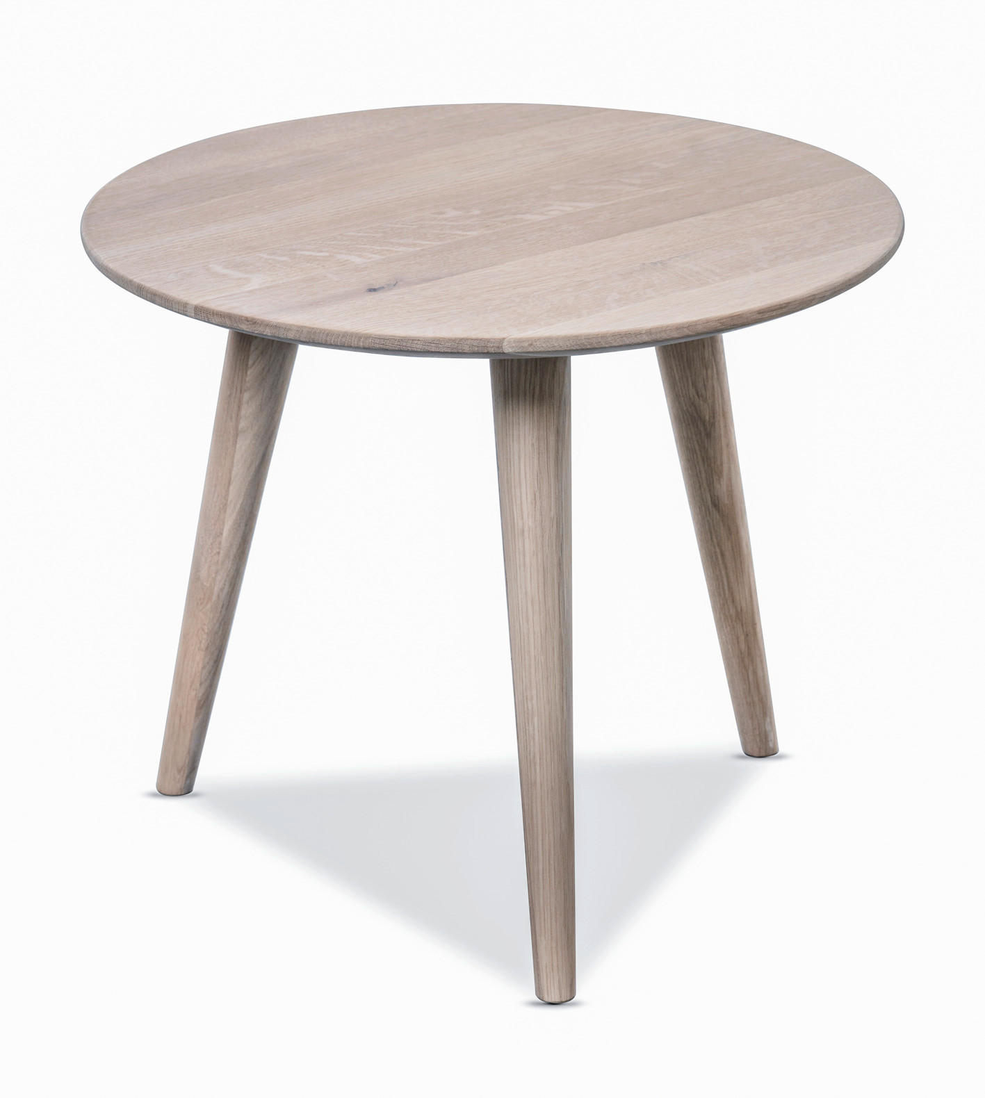 COUCHTISCH Wildeiche massiv 45/45/35 cm rund Eiche Bianco  - Eiche Bianco, Design, Holz (45/45/35cm) - Xora