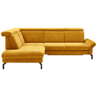 ECKSOFA Beldomo system Currygelb Webstoff  - Currygelb/Schwarz, Design, Textil/Metall (203/258cm) - Beldomo System