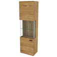 VITRINE  in massiv Eiche Eichefarben, Eiche Artisan  - Transparent/Eichefarben, Natur, Glas/Holz (60/205/40cm) - Linea Natura