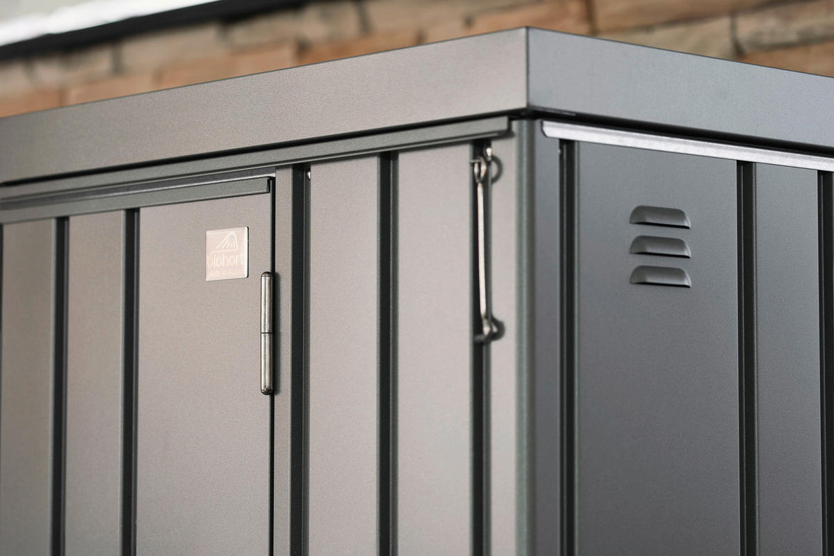 GERÄTESCHRANK - Dunkelgrau, Design, Metall (190/182,5/83cm) - Biohort