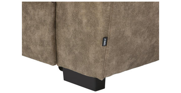 ECKSOFA in Lederlook Taupe  230/263 cm  - Taupe/Schwarz, Design, Kunststoff/Textil (230/263cm) - Hom`in