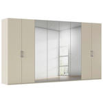 DREHTÜRENSCHRANK 400/223/61 cm,  in Champagner, 8-türig  - Chromfarben/Edelstahlfarben, Basics, Glas/Holzwerkstoff (400/223/61cm) - Novel