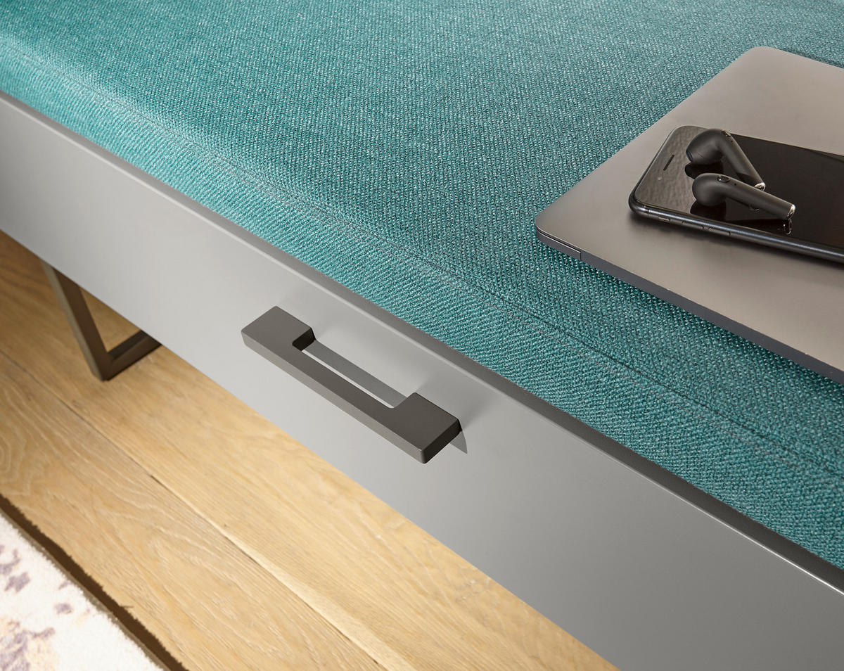 GARDEROBE 6-teilig  in 220/200/40 cm  - Türkis/Anthrazit, Design, Glas/Holzwerkstoff (220/200/40cm) - Musterring