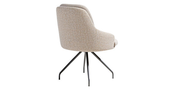 ARMLEHNSTUHL  Beinauswahl, Sitzfläche 360° drehbar, Stoff-/Lederauswahl Flachgewebe  Beige, Rostfarben  - Rostfarben/Beige, Design, Textil/Metall (60/86/66cm) - Dieter Knoll