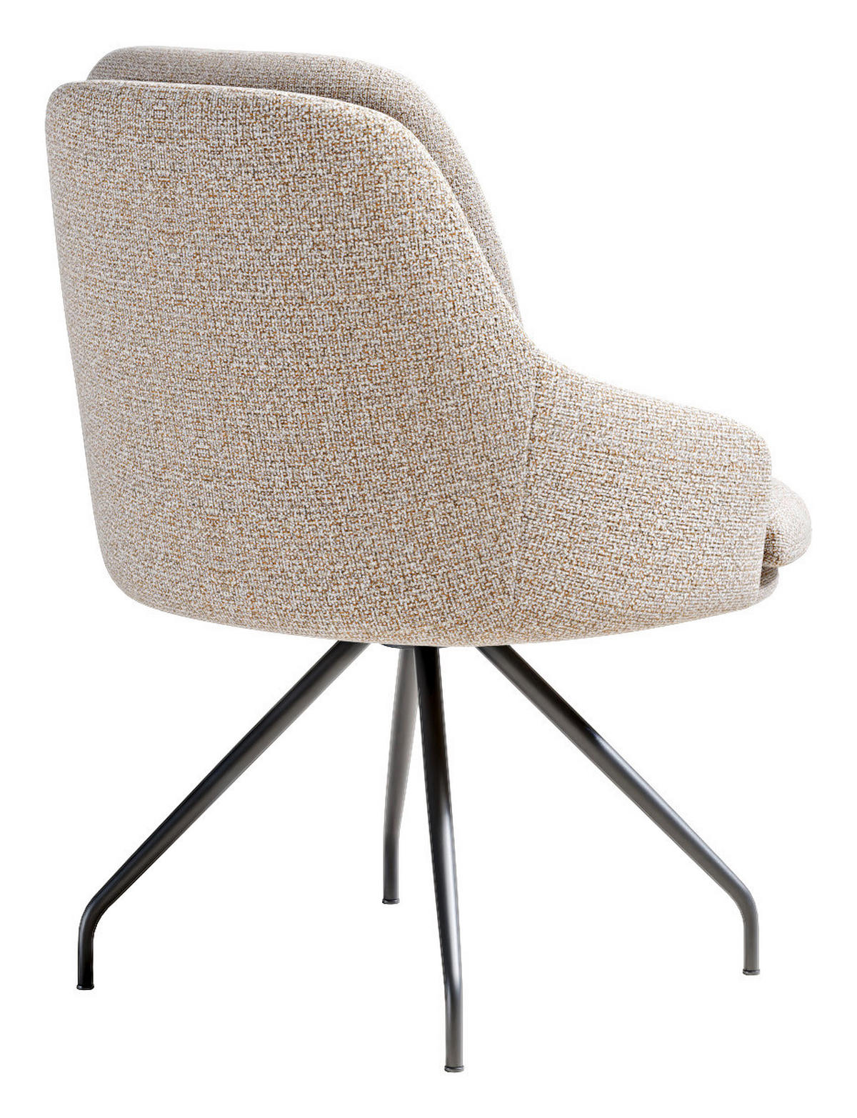 ARMLEHNSTUHL  Beinauswahl, Stoff-/Lederauswahl, Sitzfläche 360° drehbar Flachgewebe  - Rostfarben/Beige, Design, Textil/Metall (60/86/66cm) - Dieter Knoll