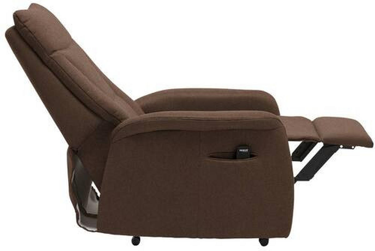 FERNSEHSESSEL in Mikrofaser Braun  - Schwarz/Braun, Konventionell, Textil (78/108/90cm) - Valdera