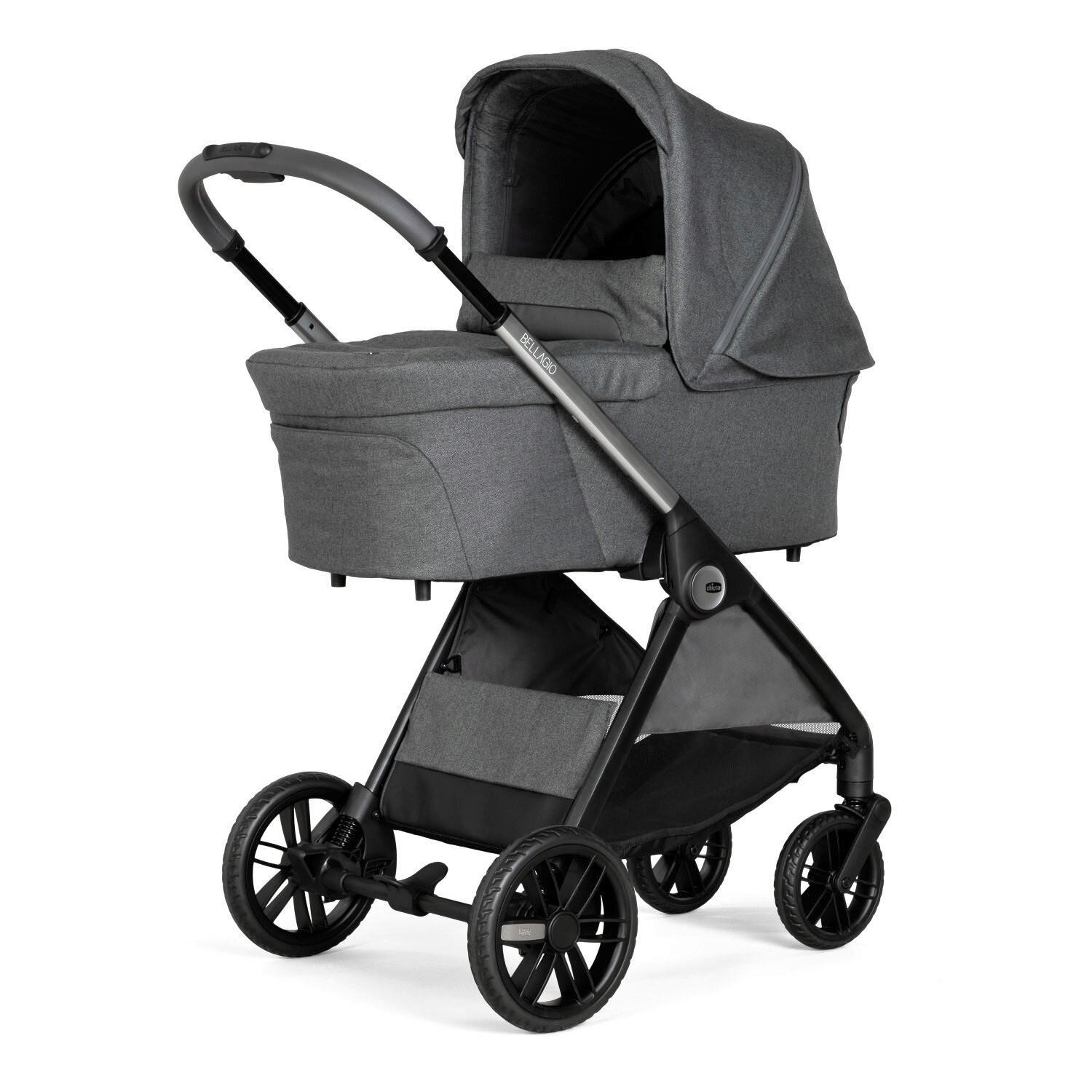 KINDERWAGEN  Bellagio  Black Satin  - Schwarz/Grau, Basics, Metall (55/82/97-106cm) - Chicco