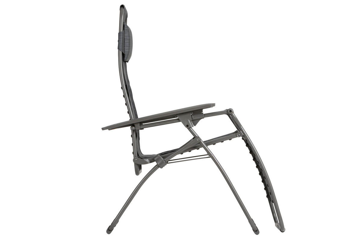 ZAHRADNÍ RELAXAČNÍ ŽIDLE, kov, textil - tmavě šedá/titanová, Basics, kov/textil (71/115/88cm) - Lafuma Mobilier