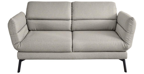 2-SITZER-SOFA in Flachgewebe Beige  - Beige/Schwarz, Design, Textil/Metall (178-226/83-113/96-177cm) - Dieter Knoll