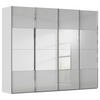 SCHWEBETÜRENSCHRANK 271/223/68 cm 4-türig Grau  - Chromfarben/Grau, Design, Glas/Holzwerkstoff (271/223/68cm) - Novel