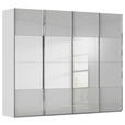 SCHWEBETÜRENSCHRANK 271/223/68 cm 4-türig Seidengrau  - Chromfarben/Seidengrau, Design, Glas/Holzwerkstoff (271/223/68cm) - Novel