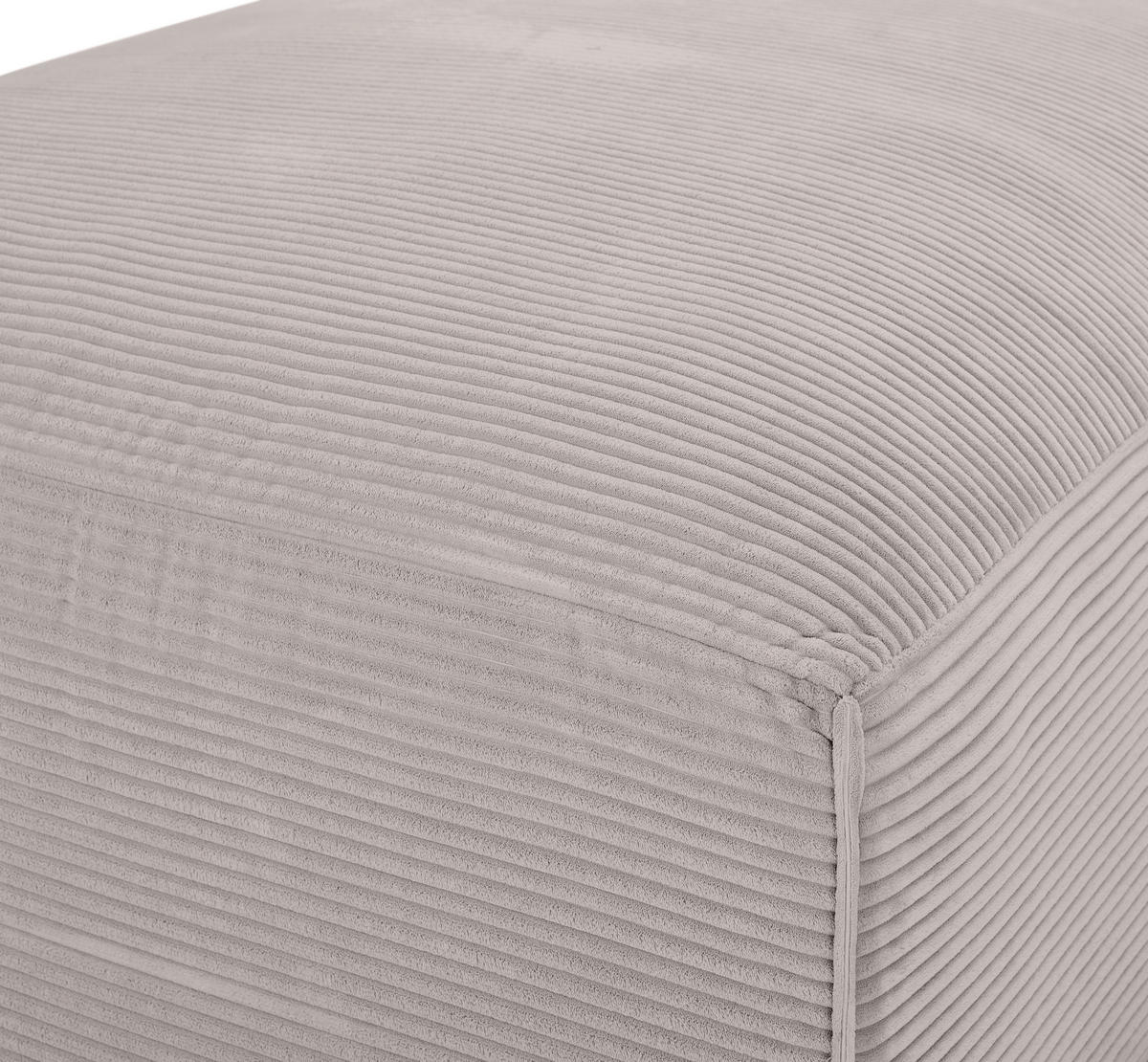 ECKSOFA in Cord Taupe  - Taupe/Schwarz, Design, Kunststoff/Textil (196/303cm) - Livetastic