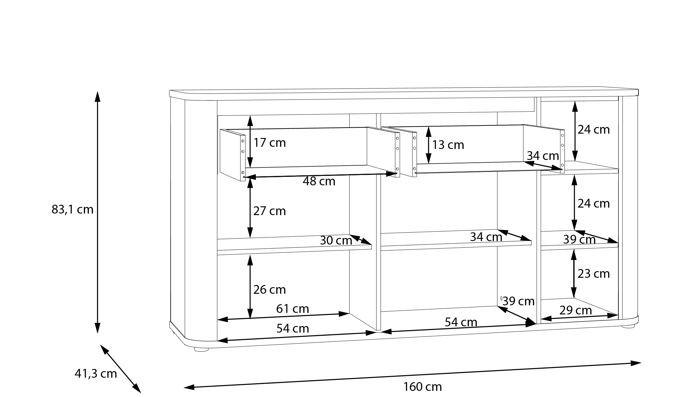 COMODĂ 41,3/83,1/160 cm  - Design (41,3/83,1/160cm) - Hom`in